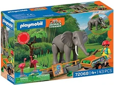 Playmobil - Elephant with Zookeeper (72068)