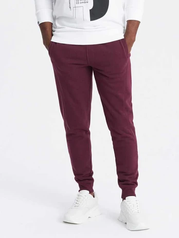 Pants for men modone, burgundy