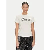 Guess Marškinėliai V5GI02 K9RM1 Écru Slim Fit