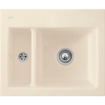 Keramikinė plautuvė Villeroy & Boch Subway 60 XM Flat Kreminė blizgi