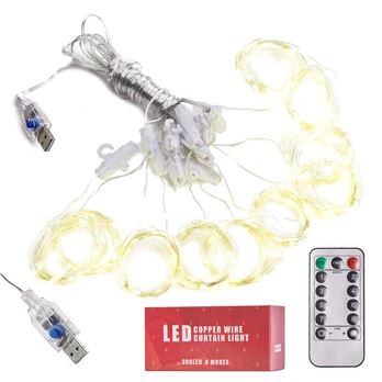 Kaledinė girlianda 300 LED, 3x3m