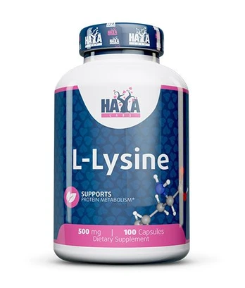 Haya Labs L-Lysine 500 mg (Lizinas), 100 kaps.