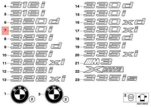 Bmw 3 E92 E93 Galinio Emblema Originalus 51147166209
