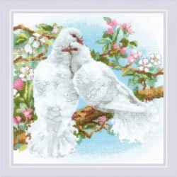 White Doves siuvinėjimo rinkinys iš RIOLIS Nr.: 1856
