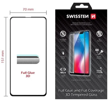 Swissten Ultra Durable Full Face Tempered Glass Apple iPhone 14 Pro Max Black