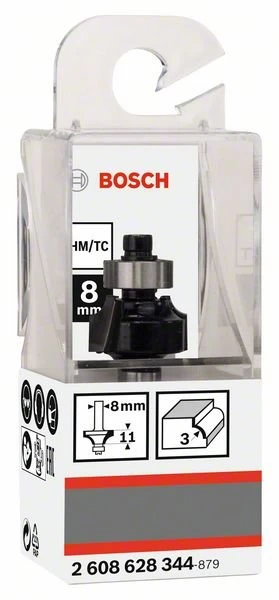 Suapvalinimo freza BOSCH, R=3 mm, dvipusė, UŽS