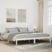 Medinis lovos rėmas : Dydis - 200 x 210 cm, Spalva - Balta kaina