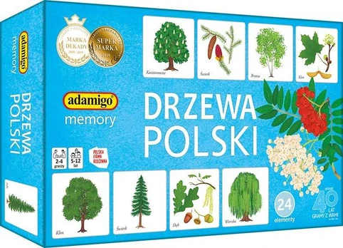Adamigo Drzewa Polski Gra memory 07882