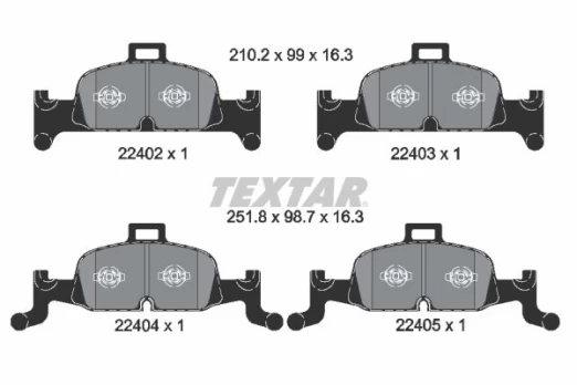 TEXTAR 2240201 Brake pad set
