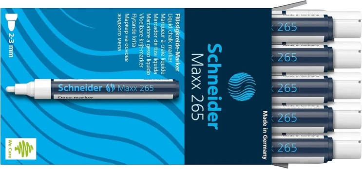 Schneider Maxx 265 kreidos žymeklis - baltas (10 vnt.)