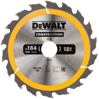 Dewalt diskinis pjūklas 184x30mmx18z – DT1941-QZ