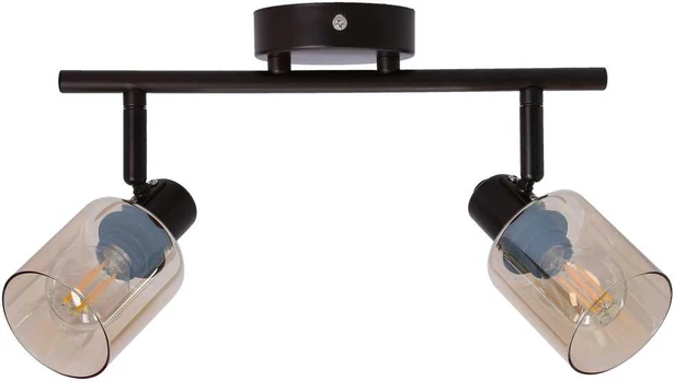 Lubinis šviestuvas Agra ceiling Lempa ruda 2x40W E14 amber shade