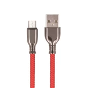 Setty cable USB - microUSB 1,0 m 3A FC-M red - no package kaina