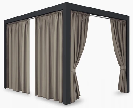 Sodo užuolaidos, šviesiai ruda, 155 cm x 220 cm