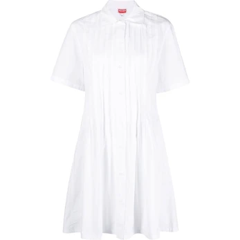 Mini suknelė moterims, Balta, Short shirting dress