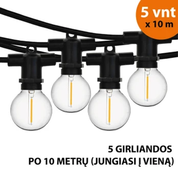 Led lemputės 50 m Perl juoda