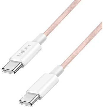 Cable | USB 2.0 | USB C plug,both sides | 1.5m | pink | 480Mbps | 60W | 3A