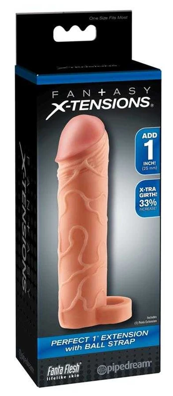 PIPEDREAM FXTP 1" Ext w rutulinio dirželio lemputė