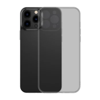 Dėklas Baseus Frosted Glass iPhone 13 Pro Max Juodas (ARWS000501)