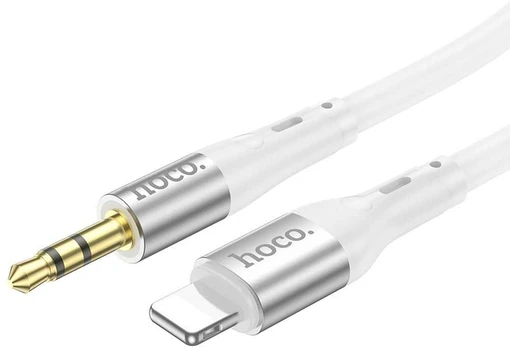 HOCO cable AUX Jack 3,5 mm to Lightning UPA22 1 m baltas