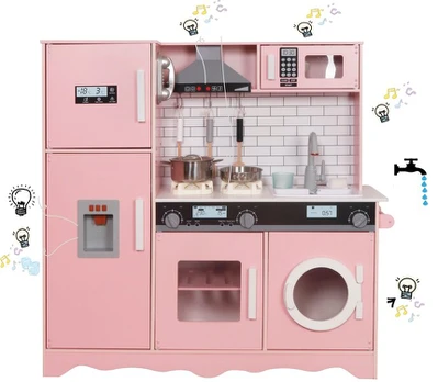 Žaislinė virtuvė Lean Toys Amelia, rožinė