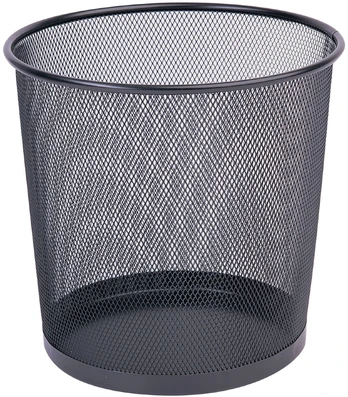 Metalinė šiukšlių dėžė, 12 l, juoda