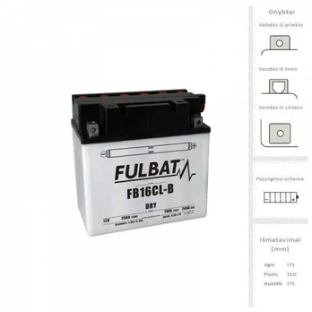 Fulbat Akumuliatorius 19 Ah 240 A EN 12V