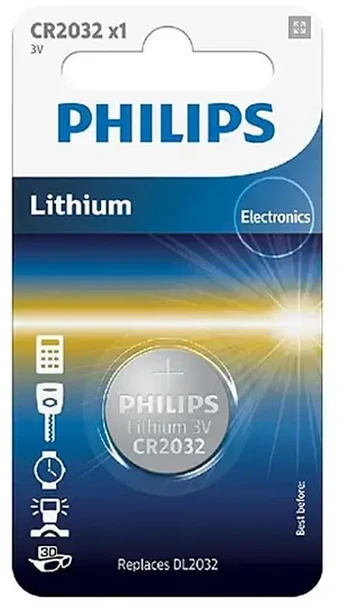 Philips CR2032 ličio baterija, 1 vnt., blisteris