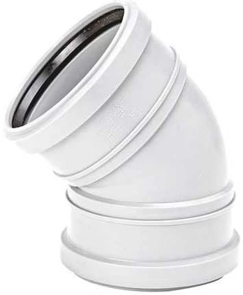 Uponor Decibel Alkūnė. 110 mm 45° M/2Mf