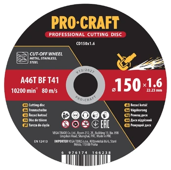 Pjovimo diskas „ProCraft CD150x1.6”
