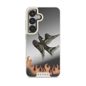 Fire Is Catching - Samsung Galaxy S25 Case, Elite Mirror Light (Magnetic) / Gold