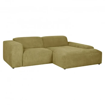 Kampinė sofa Lehte, žalia, dešininė, 252 x 200 cm x 75 cm