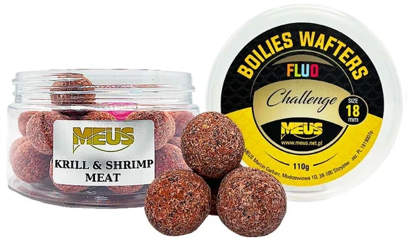 Meus Challenge Fluo Wafters 18mm - Krill & Shrimp