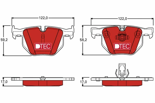 TRW GDB1727DTE Brake pad set