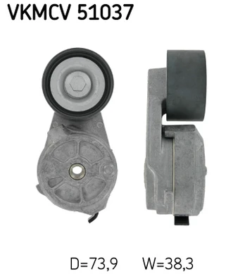 diržo įtempiklis, V formos rumbuotas diržas SKF VKMCV 51037