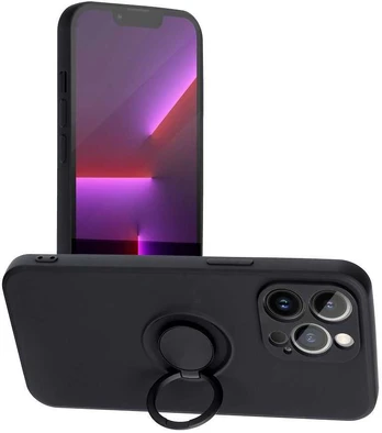 Dėklas Oem SILICONE RING Case for IPHONE 12 PRO MAX juodas
