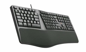 C-TECH Klávesnice KB-113E USB, ERGO, juoda, CZ/SK