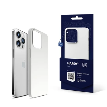 3MK Dėklas Hardy Silicone MagCase Silver-Baltas iPhone 15 Pro Max