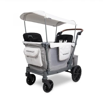 Dvivietis vežimėlis-vagonėlis WonderFold L2 Gray
