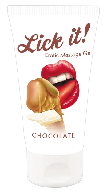 Lick it! masažo gelis, šokolado skonio, 50 ml