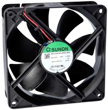 SUNON BLÆSER 12V/DC 120X120X38MM KUGLELEJE ROHS