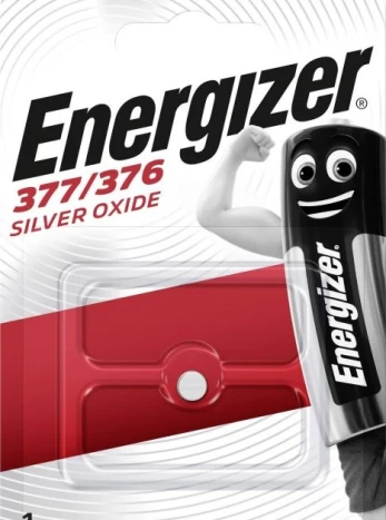 Maitinimo elementai ENERGIZER 377-376, SILVER OXIDE, laikrodžiui, 1 vnt.