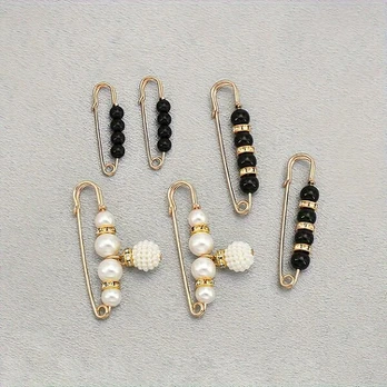 Plaukų segtukai perlais, 6pcs Pearl White