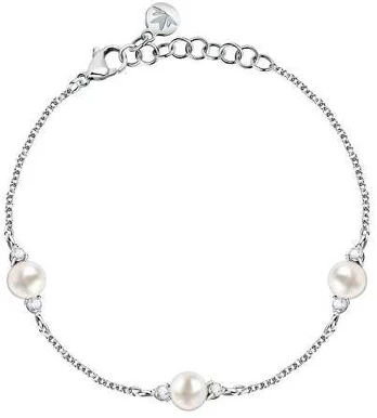Morellato Delicate sidabrinis apyrankė su perlais Perla SAER53