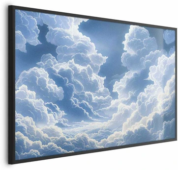 Artgeist Plakatas - Mėlyna Sky Breaking Through Baltas, Fluffy Clouds