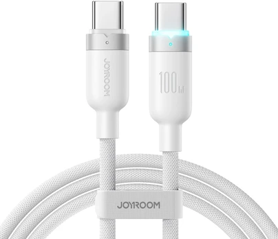 USB kabelis Joyroom S-A63 USB-C to USB-C 100W 1.2m baltas
