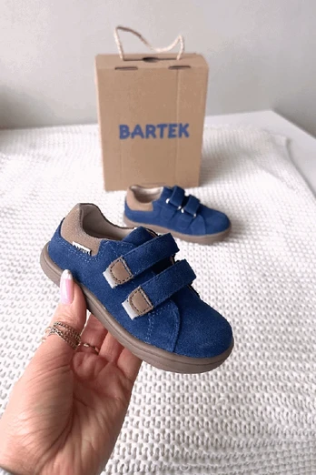 Vaikiški barefoot batai su atšvaitais tamsiai mėlyni Bartek