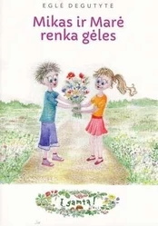 Mikas ir Marė renka gėles