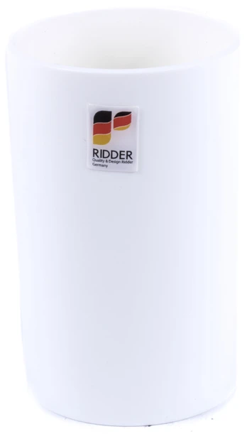 Dantų šepetėlių indas RIDDER TOUCH, pastatomas, baltos spalvos, ABS / PS