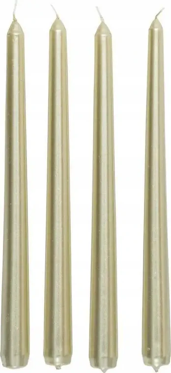 CANDLES SATIN GOLD 192G 4PCS